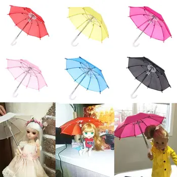 Renkli Mini Şemsiye Yağmur Dişli Blythe İçin amerikan oyuncak bebek 18 İnç Bebek Aksesuarları Bebek Fotoğraf Sahne Çocuk Oyuncak