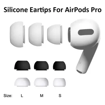 Yumuşak Silikon Kulaklık Kulaklık Kulak Tıkacı Kapağı Apple Airpods için Pro Uçları 1/3 Çift L M S Boyutu Kulaklık Kulak ucu Airpods için pro