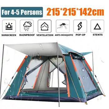 5-6 Kişi Açık Otomatik Çadır aile çadırı Piknik Seyahat Kamp Çadırı Açık Yağmur Geçirmez Rüzgar Geçirmez Çadır Güneş Tarp Barınak