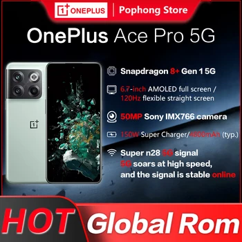 Orijinal OnePlus Ace Pro Küresel Rom 5G Cep Telefonu 6.7 