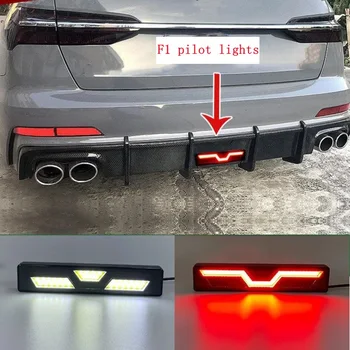 12V F1 Stil Araba LED Reflektör Arka Sis Lambası Fren Lambası Yedek Lamba Arka Tampon İşık BMW İçin Benz İçin VW Evrensel Araba