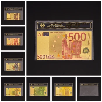 7 Adet / grup Renk Euro Banknot Setleri 5 10 20 50 100 200 500 Euro Sahte Banknot Kağıt Para Koleksiyonu