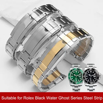 Dıtona dalgıç 316 çelik kayış için uygundur Rolex Siyah Yeşil Su Hayalet saat zinciri, su hayalet kemer tokası 20mm 21mm