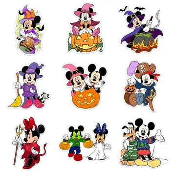 Disney Cadılar Bayramı Mickey Minnie 5 adet / grup Düzlemsel Reçine Flatback Zanaat Malzemeleri Cabochon Karalama Defteri DIY Saç Yay Çantası Malzeme Akrilik