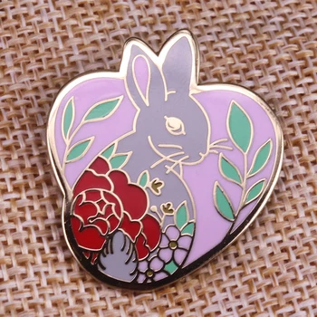 Tavşan tavşan pin rozeti tavşan hediye bahar broş aksesuar ormanlık hayvan