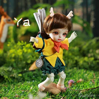 BJD Bebek 1/8 Ya 16.5 cm Shuga Peri Orman Fantezi Geyik Ayak Sanat oyuncak Tam Paket Seçeneği Oyuncak kızlar için