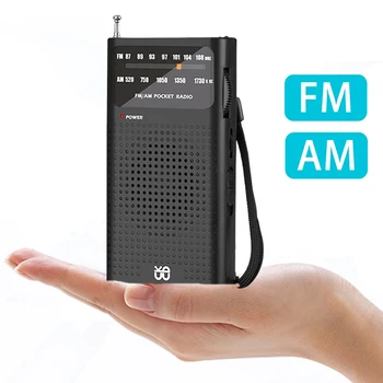 Mini Cep FM / AM Radyo Taşınabilir Dijital Radyo Yaşlı Spor Açık Müzik Çalar İle 3.5 mm Kulaklık Jakı