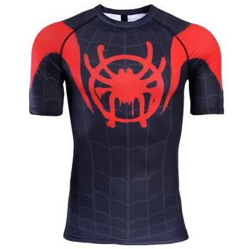 Yeni Marvel Örümcek Adam T Shirt 3d Baskı Cosplay Premium Sıkıştırma Kısa kollu T Gömlek Hızlı Kuru Sıkı Kazak örümcek adam maliyeti