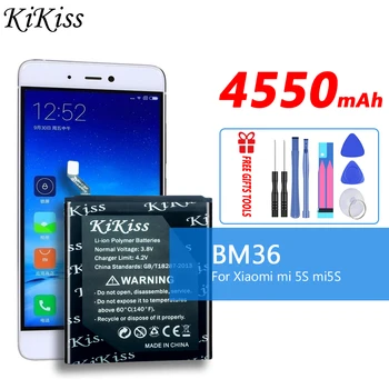 Xiao mi orijinal Kikiss Yedek Pil BM 36 BM36 xiao mi mi 5S mi 5S M5S Telefonu Piller + Araçları 4550mAh