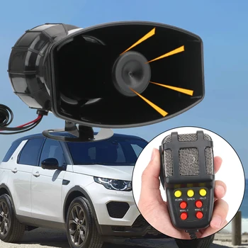 Hoparlörler Yüksek Sesle araba kornası Mıc PA Sistemi Acil Amplifikatör Hooter Araba uyarı alarmı Polis Siren Havalı Korna Megafon Ton 12V 100W