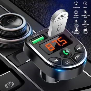 Kablosuz bluetooth eller serbest araç kiti FM Verici alıcı Kiti USB LCD Ses Şarj Cihazı Çift Aksesuarları Araba MP3 Çalar J1R6