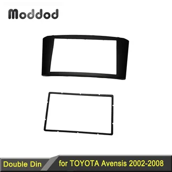 Çift 2 Din Stereo Paneli Toyota Avensis 2002-2008 için Radyo Fasya DVD Dash Kurulum Montaj Trim Kiti Yüz Çerçeve krom çerçeve