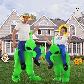 Cosplay Yeni Cadılar Bayramı Sahne 2022 Çocuk Yetişkin Evrensel Şişme Alien Kostüm Backman Eğlenceli Parti Malzemeleri Şişme Kostüm