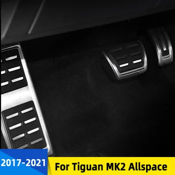 Lılmanta Oto Araba Pedalı Kapak Gaz Fren Pedalları Ayak İstirahat Pedleri Volkswagen VW Tiguan MK2 Allspace 2017-2021 Aksesuarları
