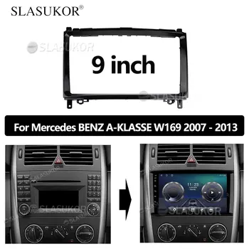 9 İNÇ Fasya Mercedes BENZ İçin fit B200 A sınıfı W169 B sınıfı W245 2004-2012 Dash Montaj Kurulum Kiti Trim Çerçeve Çerçeve