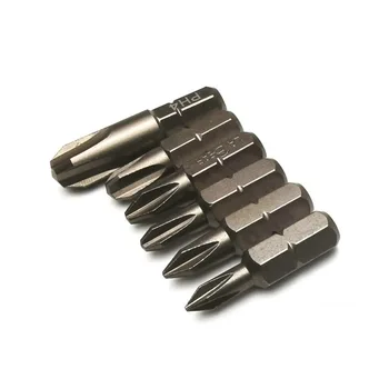 6 adet/grup Mini Kısa CR-V Manyetik PH Phillips Bit 1/4' 6.35 mm Altıgen Saplı Çapraz Tornavida Bit PH0 PH1 PH2 PH3 PH4 25mm / 32mm