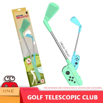 2021 YENİ SATIR Teleskopik Golf Kulüpleri Nintendo Anahtarı Denetleyicisi için Golf Oyunları Aksesuarları 2Set Sol + Sağ Denetleyici Sapları
