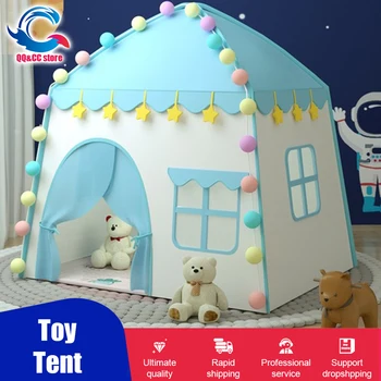 Çocuk oyuncak çadır Çocuklar için Tipy Prenses Kale Wigwam ile led ışık Erkek Kız Katlanabilir Çadır Oyun Evi Açık Oyuncaklar Hediyeler