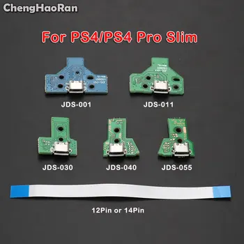 ChengHaoRan 1 adet USB şarj portu Soket devre İçin 12Pin JDS 011 030 040 055 14pin JDS-001 Konektörü PS4 Denetleyici