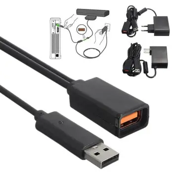 Promosyon Yeni AB USB AC Adaptör Güç Kaynağı USB şarj kablosu Xbox 360 XBOX360 Kinect Sensörü Dropshipping