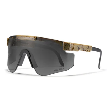 Çukur Viper Dropshipping Markalı UV400 Gözlük Güneş Gözlüğü Erkekler Büyük Boy Çerçevesiz Rüzgar Geçirmez güneş gözlüğü Kalkan Sürüş Gafas de sol