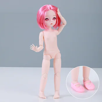 30CM Bebek 21 Hareketli Eklemler Yeni 1/6 BJD 12 İnç Makyaj Giyinmek Sevimli Renk 3D Anime İki boyutlu Gözler Bebekler Oyuncaklar Kızlar için