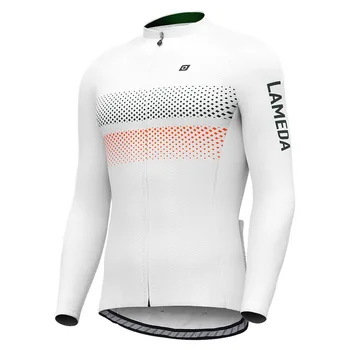 LAMEDA 2021 Yeni Bahar Yaz Bisiklet Jersey erkek Nefes Ceket Uzun kollu Yol Dağ Bisikleti Giyim Silikon Hem