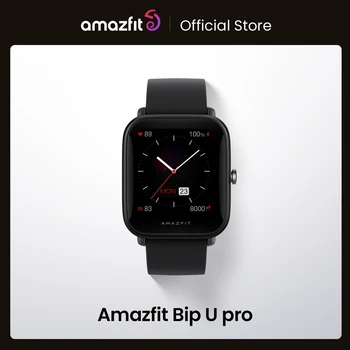 Stokta Amazfit Bip U Pro GPS Smartwatch 5 ATM Su geçirmez Renkli Ekran 31g 60+ Spor Modu akıllı saat Android için