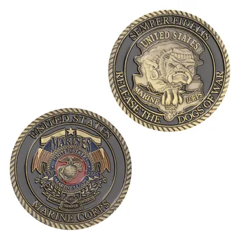 Amerika Birleşik Devletleri Deniz Piyadeleri USMC Hatıra Semper Fidelis Askeri Sikke Bakır Kaplama hatıra parası Mücadelesi Coin