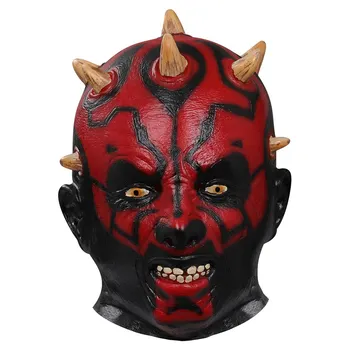 Yıldız Darth Maul Maske Cosplay Lateks Maskeleri Kask Masquerade Cadılar Bayramı Partisi Kostüm Sahne