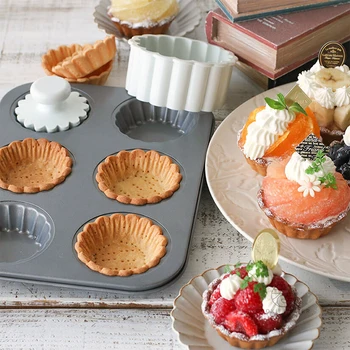 Karbon Çelik Çiçek Dantel Bakeware Kalıp Meyve Yumurta Tart Yapışkan Pirinç Tekne Pasta Kek Tatlı Mini Kek Bisküvi Kalıp