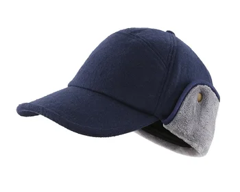 Connectyle erkek Kış beyzbol şapkası ile Ağız Visor Kış Kulaklığı Donatılmış Şapka Faux kürk Astarlı Açık Günlük Sıcak Kapak Boyun Şapka