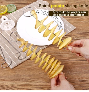 Kasırga Patates Dilimleme Ev spiral dilimleyici Barbekü Şiş Handcranked Patates Dilimleme Mutfak Gadget Plastik Dize Patates Dilimleme