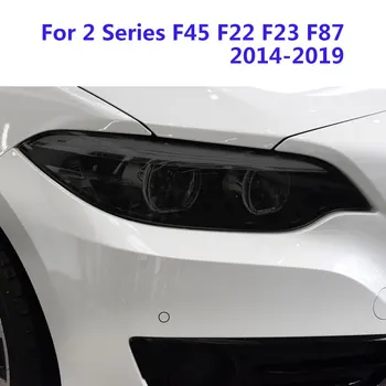 BMW için F45 F22 F23 F87 M2 2 serisi 2 Kapılar Araba Far koruyucu film ön ışık siyah Etiket Anti scratch aksesuarları