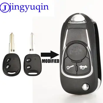 jingyuqin 2 Düğmeler Uzaktan Araba Anahtarı Kabuk İçin Chevrolet Epica Katlanır Kapak Anahtar Kapak Fob Vaka