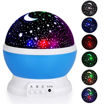 1 Adet LED Yıldız Projektör Süper parlak yıldızlı masa lambası Gece Lambası Gökyüzü Pil Kumandalı Gece Lambası çocuklar İçin Yatak Odası hediyeler