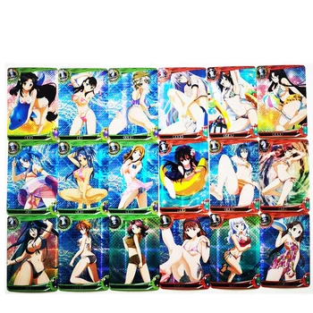 18 adet / takım Şeytan Lise DXD ACG Mayo Bikini Seksi Kız Oyuncaklar Hobiler Hobi Koleksiyon Oyunu Anime Koleksiyon Kartları