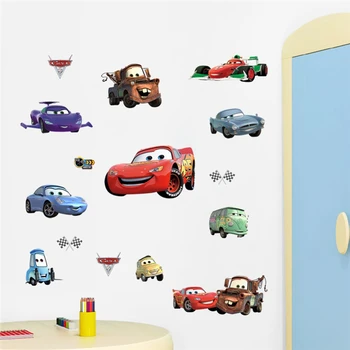 Disney Arabalar duvar çıkartmaları Çocuk Odaları İçin Ev Dekor Karikatür Mcqueen Duvar Çıkartmaları Pvc Duvar Sanatı Dıy Posterler çocuğun hediyeler