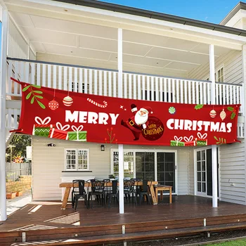 Mutlu Yeni Yıl Merry Christmas Afiş Noel Dekorasyon Ev için Açık Bahçe Mağaza Parti Noel Afiş Bayrak Çekme Dekor