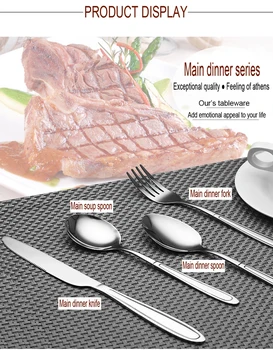 Yüksek Dereceli Paslanmaz Çelik Yemek biftek bıçağı Tatlı Çatal 08-3 Serisi Batı Sofra Komple