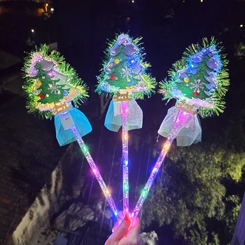 2022 Navidad Yeni Noel Ağacı parlak çubuk kolye Sihirli Oyuncak Light-up Değnek Doğum Günü İçin Noel Ağacı Çocuk Oyuncak Noel Ev Dekor